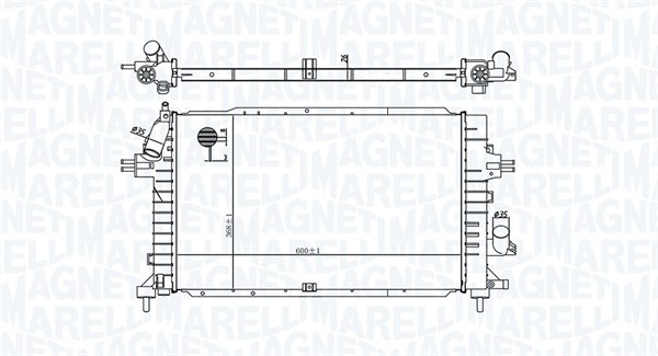 Radiator, motorkjøling - 350213176100 MAGNETI MARELLI - 1300269, 13184736, 0107.3116