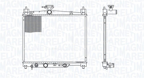 350213176300, Radiator, motorkjøling, Chladič, chlazení motoru, MAGNETI MARELLI, 16400-23090, 16400-23091, 16400-23110, 16400-23111, 0115.3014, 130.231, 53002287, 53599, 64801, 8MK376773-461, DRM50002, TO2287