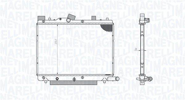 Radiator, motorkjøling - 350213182800 MAGNETI MARELLI - 1770086J00