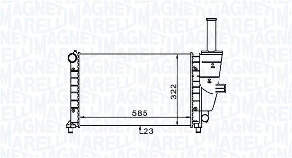 350213187100, Radiator, motorkjøling, Chladič, chlazení motoru, MAGNETI MARELLI, 46745043, 46745049, 46788046, 0104.3030, 109.110, 17002208, 53230, 61764, 734225, 8MK376767-611, DRM09100, FT2208