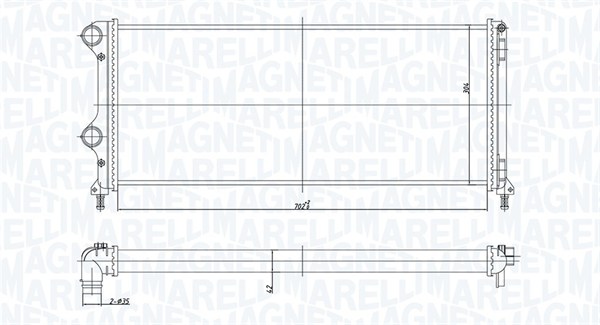 350213187200, Radiator, motorkjøling, Chladič, chlazení motoru, MAGNETI MARELLI, 46807378, 51779233, 51861635, 0104.3042, 109.342, 1.40.13567.542, 17002250, 53245A, 61765, 734692, 8MK376767-701, CR1448000S, DRM09060, FT2250
