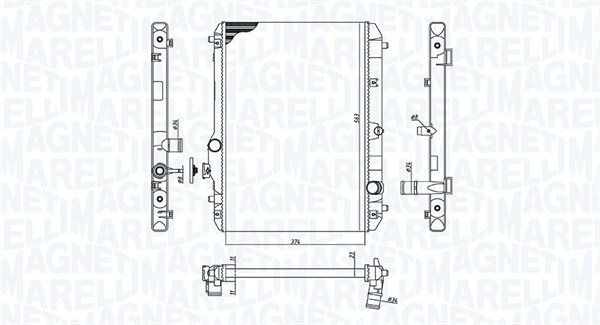 Radiator, motorkjøling - 350213198600 MAGNETI MARELLI - 17700-62J00, 17700-62J00-000, 1770063J00