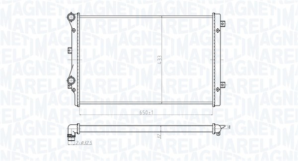 350213852000, Radiator, motorkjøling, Chladič, chlazení motoru, MAGNETI MARELLI, 1K0121251AA, 1K0121251AT, 1K0121251DN, 1K0121253AA, 1K0121253AB, 1K0121253AP, 1K0121253BB, 5K0121253H, 1K0121253H, 5K0121251F, 5K0121253D, 0110.3127, 102.111, 1.40.14241.534, 53406A, 58012206, 65280A, 732872, 8MK376726-701, DRM32015, VN2206, 8MK376726-704