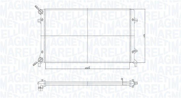 350213853000, Radiator, motorkjøling, Chladič, chlazení motoru, MAGNETI MARELLI, 1K0121251BQ, 1K0121251BR, 1K0121251CD, 1K0121251CE, 1K0121251DF, 1K0121251DL, 1K0121251F, 1K0121251P, 1K0121251Q, 1K0121253AT, 1K0121253F, 1K0121253P, 0110.3130, 102.113/A, 53405A, 58002204, 65277, 734332, 8MK376700-491, DRM32018, VN2204