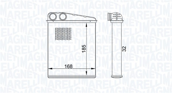 Varmeveksler, kupeoppvarming - 350218457000 MAGNETI MARELLI - 64113422666, 0602.3002, 1.18.12014