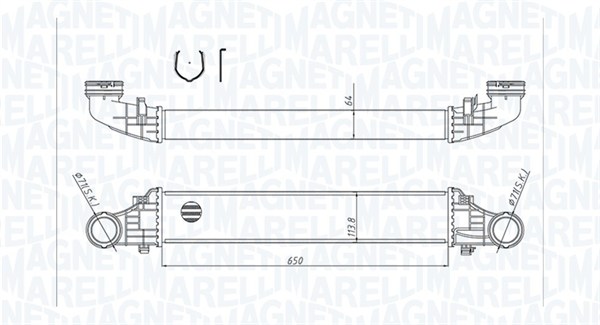 351319204180, Intercooler, Chladič turba, MAGNETI MARELLI, A2115001102, 0706.3038, 30004354, 30502, 718.131, 818587, 8ML376723-391, 96785, MSA4354
