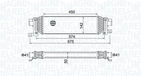 351319204380, Intercooler, Chladič turba, MAGNETI MARELLI, 1337624, 1349330, 1359245, 5S6H9L440A, 5S6H9L440AA, 5S6H9L440AB, 5S6H9L440AC, 5S6H9L440AE, 0705.3015, 18004401, 30285, 818797, 8ML376765-071, 96643, FDA4401