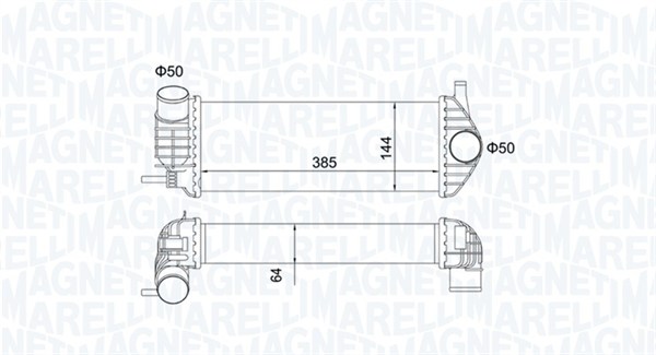 Intercooler - 351319204480 MAGNETI MARELLI - 8200382109, 8200427469, 0709.3117