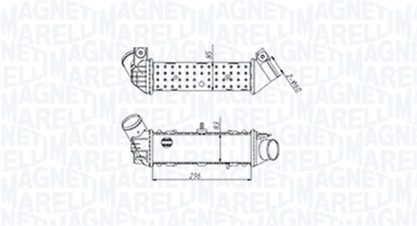 351319204490, Intercooler, Chladič turba, MAGNETI MARELLI, 6K0145805C, 6K0145805E, 6K0145805F, 0710.3021, 30412, 58004162, 702.014, 817767, 8ML376765-171, 96796, VNA4162