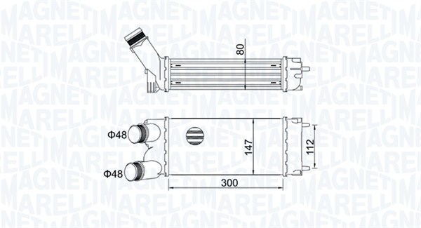 351319204700, Intercooler, Chladič turba, MAGNETI MARELLI, 0384L9, 0708.3002, 30479, 40004337, 706.030, 818866, 8ML376777-421, 96584, PEA4337