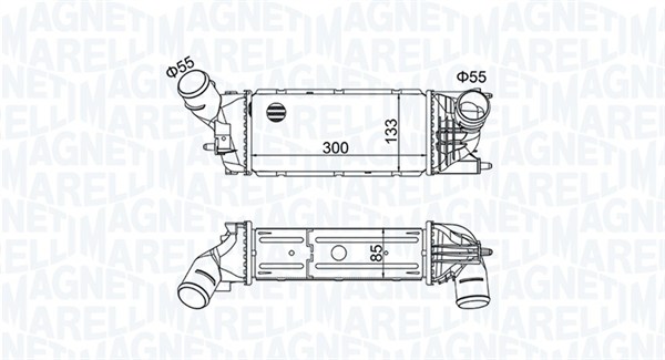 351319205120, Intercooler, Chladič turba, MAGNETI MARELLI, 0384G6, E256093, 0703.3017, 30277, 40004345, 706.016, 817639, 8ML376905-001, 96719, PEA4345