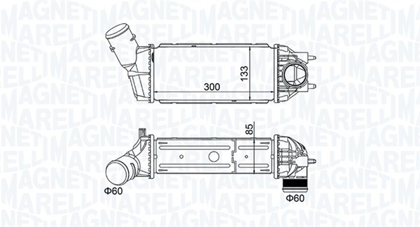 351319205130, Intercooler, Chladič turba, MAGNETI MARELLI, 0384G4, E256088, 0703.3018, 30908, 40004342, 706.019, 817638, 8ML376988-104, 96720, PEA4342