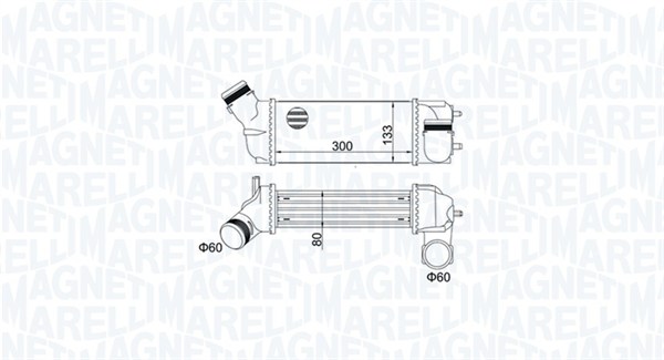 Intercooler - 351319205140 MAGNETI MARELLI - 0384K0, 0703.3020, 09004268