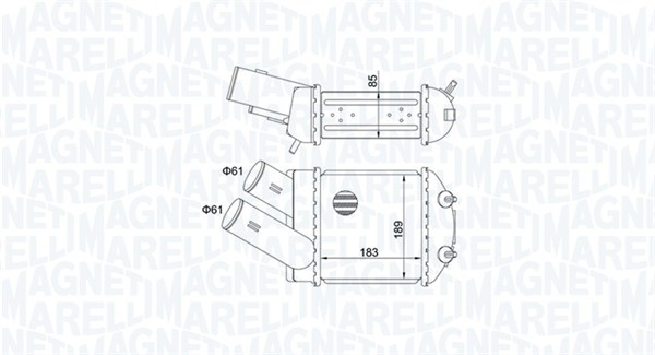 351319205150, Intercooler, Chladič turba, MAGNETI MARELLI, 7700438038, 7700838130, 8200047162, 8200175069, 0709.3103, 30832, 43004222, 723.001, 817490, 8ML376776-501, 96855, RTA4222