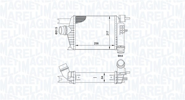 Intercooler - 351319205160 MAGNETI MARELLI - 144961381R, 0709.3114, 30375