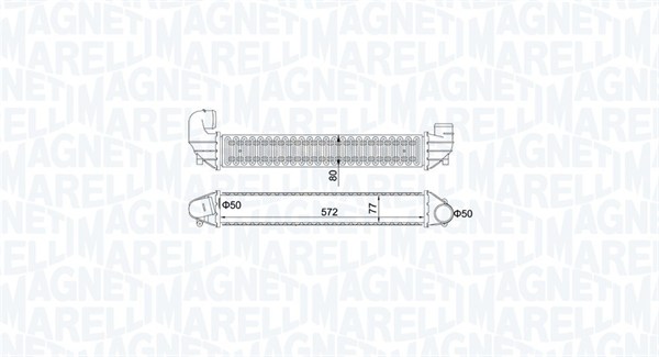 Intercooler - 351319205270 MAGNETI MARELLI - 1109138, 7M3145805, 0710.3015