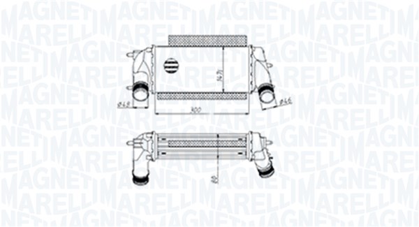 351319205490, Intercooler, Chladič turba, MAGNETI MARELLI, 1776956, C1B19L440AB, 1878630, C1B19L440AC, 2013451, C1B19L440AD, 18014702, 30953, 710.031, 818306, 96498, FD4648