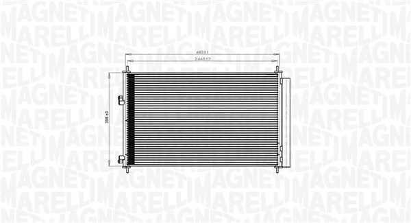 350203742000, Kondensator, klimaanlegg, Kondenzátor, klimatizace, MAGNETI MARELLI, 88460-0R010, 88460-0R011, 88460-42100, 88460-42120, 0815.3025, 1.31.3575.PDH, 35641, 43270, 53005410, 814204, 8FC351304-341, 940021, AC798000S, DCN50030, TO5410D