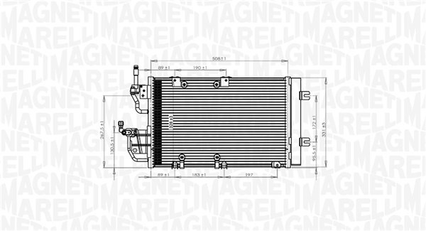 350203771000, Kondensator, klimaanlegg, Kondenzátor, klimatizace, MAGNETI MARELLI, 13171592, 93182213, 13300339, 1850111, 6850237, 0807.2033, 1.18.15040, 35633, 37005454, 43256, 812656, 8FC351302-371, 940052, AC400000S, DCN20037, OL5454D