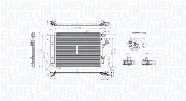 350203802000, Kondensator, klimaanlegg, Kondenzátor, klimatizace, MAGNETI MARELLI, 97606-B9000, 97606-B9001, 97606-B9100, 97606-B9101, 0828.3055, 1.30.1048.PDH, 350414, 43729, 82005445, 822629, 8FC351010-441, 940592, AC917000P, DCN41023, HY5445D, AC917000S