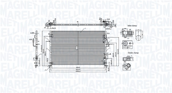 350203878000, Kondensator, klimaanlegg, Kondenzátor, klimatizace, MAGNETI MARELLI, JRB100790, 02005143, 35754, 53797, 818025, 8FC351318-001, 94808, AU5143