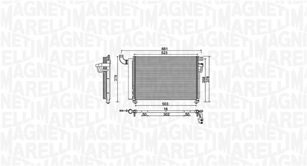350203982000, Kondensator, klimaanlegg, Kondenzátor, klimatizace, MAGNETI MARELLI, 97606-1G300, 1.30.5634.PD, 35852, 43279, 814356, 83005082, 8FC351303-131, 940003, AC434000P, KA5082D