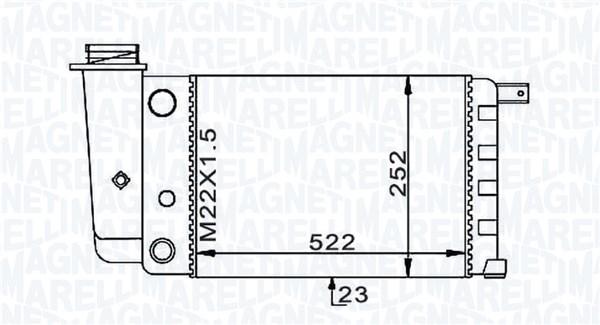 Radiator, motorkjøling - 350213101000 MAGNETI MARELLI - 5998952, 71735368, 7532684