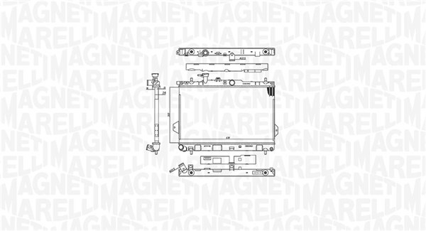 350213110400, Radiator, motorkjøling, Chladič, chlazení motoru, MAGNETI MARELLI, 25310-17000, 25310-17001, 2531017002, 2531017050, 25310-3A200, 25310-3A201, 25310-3A202, 25310-3A206, 0128.3080, 112.036, 53362, 67481, 734781, 82002097, 8MK376762-281, HY2097, 112.036/A