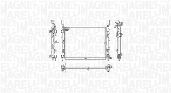 350213142600, Radiator, motorkjøling, Chladič, chlazení motoru, MAGNETI MARELLI, 8200418328, A4155000002, 8200418327, 0106.3124, 123.208/A, 1.40.20907.523, 43002469, 53003, 637628, 733122, 8MK376755-521, CR1156000P, DRM23042, RTA2469, CR1156000S