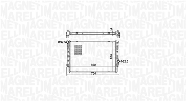 350213156200, Radiator, motorkjøling, Chladič, chlazení motoru, MAGNETI MARELLI, 5Q0121251EP, 5QM121251A, 5Q0121251ET, 5Q0121251FN, 5Q0121251GN, 5WA121251H, 0110.3173, 102.159, 58002336, 58437A, 65302, 735548, 8MK376733-614, DRM32049, VN2336