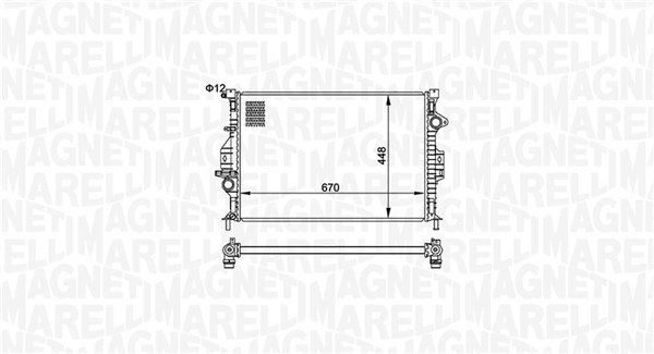 350213158700, Radiator, motorkjøling, Chladič, chlazení motoru, MAGNETI MARELLI, 1377542, 31338765, 6G918005GB, 1493773, CV618005EA, 1762395, 1786804, 1786806, 6G918005DD, 0105.3111, 110.151/A, 18002424, 53737, 66857, 735373, 8MK376745-591, DRM10077, FDA2424, 8MK376745-601