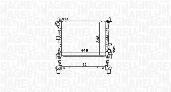 Radiator, motorkjøling - 350213160300 MAGNETI MARELLI - 1061185, 1093713, 1132658