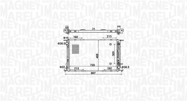 350213161800, Radiator, motorkjøling, Chladič, chlazení motoru, MAGNETI MARELLI, 8K0121251AA, 8K0121251AH, 8K0121251M, 8K0121251AK, 8K0121251AL, 8K0121251Q, 9A712125101, 0110.3145, 03002291, 102.144, 60318, 735473, 8MK376745-651, AIA2291, DRM02023, 8MK376745-654
