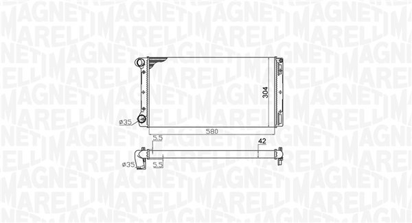 350213172000, Radiator, motorkjøling, Chladič, chlazení motoru, MAGNETI MARELLI, 46524619, 46778155, 51733011, 0104.3125, 109.115/A, 17002210, 53665, 61692, 732913, 8MK376704-641, CR125000P, DRM09099, FTA2210, DRM09101