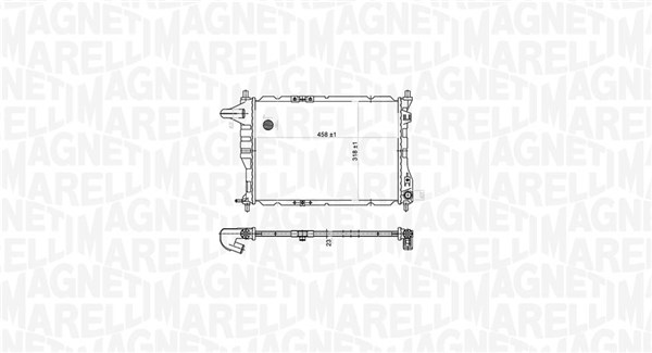 Radiator, motorkjøling - 350213177900 MAGNETI MARELLI - 96477777, 96591475, 0131.3024