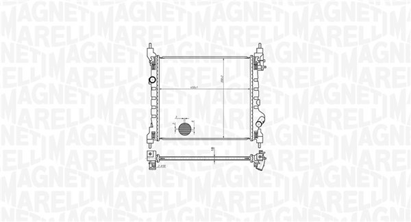 Radiator, motorkjøling - 350213178800 MAGNETI MARELLI - 95423942, 95423943, 96676341