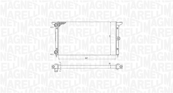 Radiator, motorkjøling - 350213190100 MAGNETI MARELLI - 7211893, 7M0121253B, 7258107