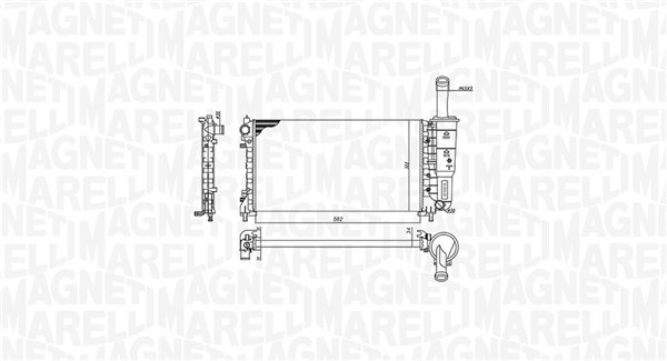 Radiator, motorkjøling - 350213194200 MAGNETI MARELLI - 51723827, 0104.3050, 109.362/A