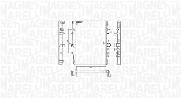 Radiator, motorkjøling - 350213199400 MAGNETI MARELLI - 133054, 1331.EE, 1331EA