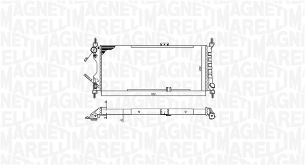 Radiator, motorkjøling - 350213588000 MAGNETI MARELLI - 1300151, 90410049, 0107.9032