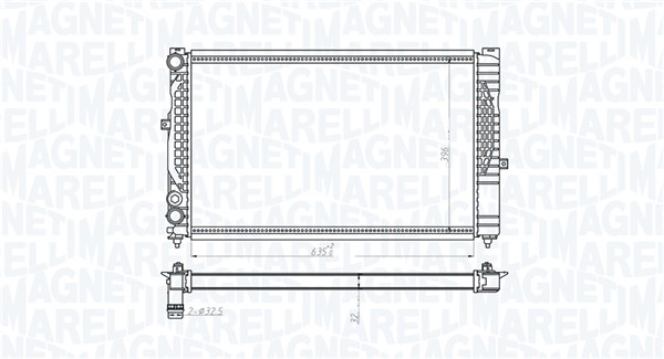 350213712000, Radiator, motorkjøling, Chladič, chlazení motoru, MAGNETI MARELLI, 4B0121251G, 8D0121251AC, 8D0121251AT, 8D0121251BA, 8D0121251BH, 8D0121251BJ, 8D0121251E, 8D0121251K, 8D0121251P, 8D0121251Q, 0110.2003, 03002123, 102.018, 1.40.13115.534, 58259, 60299, 731537, 8MK376720-591, AI2189, CR647000S, DRM02020, AIA2123