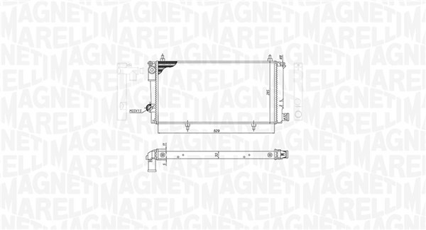 350213786000, Radiator, motorkjøling, Chladič, chlazení motoru, MAGNETI MARELLI, 1301HP, 1301Y2, 1301Y3, 1330K6, 1331JE, 133345, 9620209980, 0103.2023, 09002073, 106.064/A, 1.40.13414.534, 58957A, 61337, 731173, 8MK376715-441, CNA2073, CR431000S, DRM07002