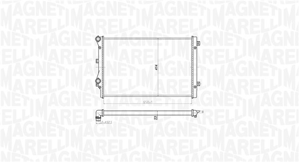 350213852000, Radiator, motorkjøling, Chladič, chlazení motoru, MAGNETI MARELLI, 1K0121251AA, 1K0121251AT, 1K0121251DN, 1K0121253AA, 1K0121253AB, 1K0121253AP, 1K0121253BB, 5K0121253H, 1K0121253H, 5K0121251F, 5K0121253D, 0110.3127, 102.111, 1.40.14241.534, 53406A, 58012206, 65280A, 732872, 8MK376726-701, DRM32015, VN2206, 8MK376726-704