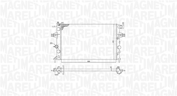 350213970000, Radiator, motorkjøling, Chladič, chlazení motoru, MAGNETI MARELLI, 1300189, 1300196, 1300214, 1300257, 90570729, 9119482, 9193265, 93177121, 0107.3062, 121.113/A, 1.40.14308.523, 37002296, 54668A, 630041, 732729, 8MK376710-311, CR227000P, DRM20083, OLA2296, 0107.9062