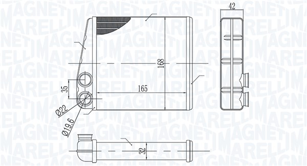 350218440000, Varmeveksler, kupeoppvarming, Výměník tepla, vnitřní vytápění, MAGNETI MARELLI, 27140-AX700, 7701208381, 27140-AX70A, 7701208766, 27140-AX70B, 0609.3018, 1.18.15108, 13006256, 58211, 72206, 812250, 812373, 8FH351000-641, 93092, AH16000S, DNA6256, 43006396