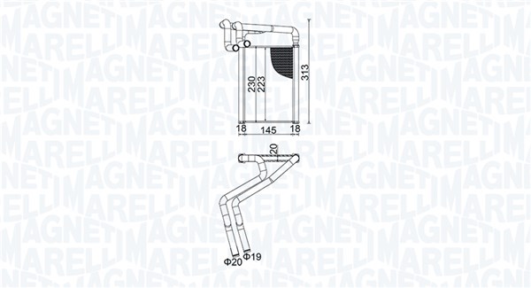 350218488000, Varmeveksler, kupeoppvarming, Výměník tepla, vnitřní vytápění, MAGNETI MARELLI, 97138-2Y000, 1.18.15113, 54430, 707071, 811648, 82016700, 94077, AH318000S, KA6306