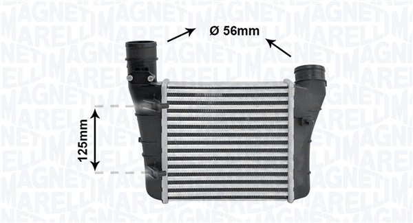 351319204860, Intercooler, Chladič turba, MAGNETI MARELLI, 8E0145805AA, 8E0145805T, 03004333, 0710.3105, 30251, 702.069, 818669, 8ML376899-121, 96549, AIA4333