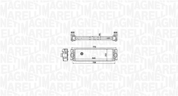 351319205050, Intercooler, Chladič turba, MAGNETI MARELLI, 2E0145804A, A9065010201, 0706.3034, 30004582, 30505, 718.150, 818341, 8ML376777-391, 96526, MSA4582