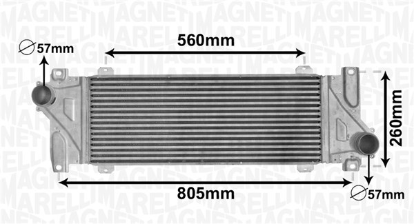 Intercooler - 351319205520 MAGNETI MARELLI - 5119997AA, A9015011001, 30004448