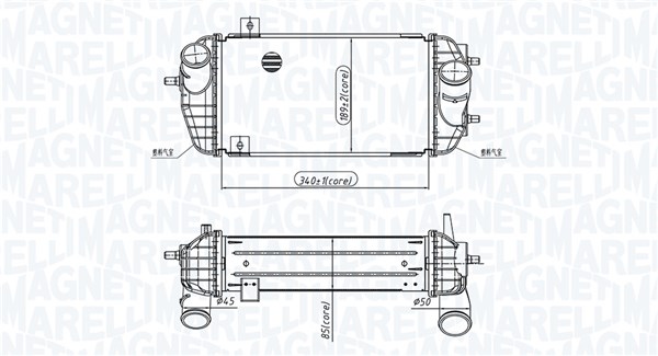 Intercooler - 351319205770 MAGNETI MARELLI - 28271-2B740, 961492